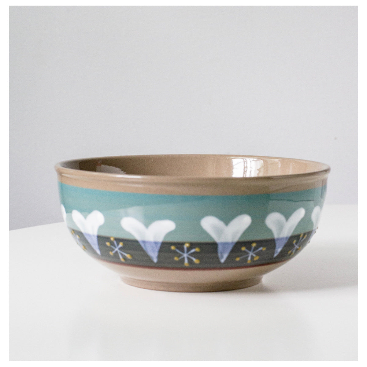 Hand Painted Underglaze Household Creative Flower Soup Bowl