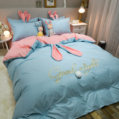 Four-piece Set Of Pure Cotton On The Bed