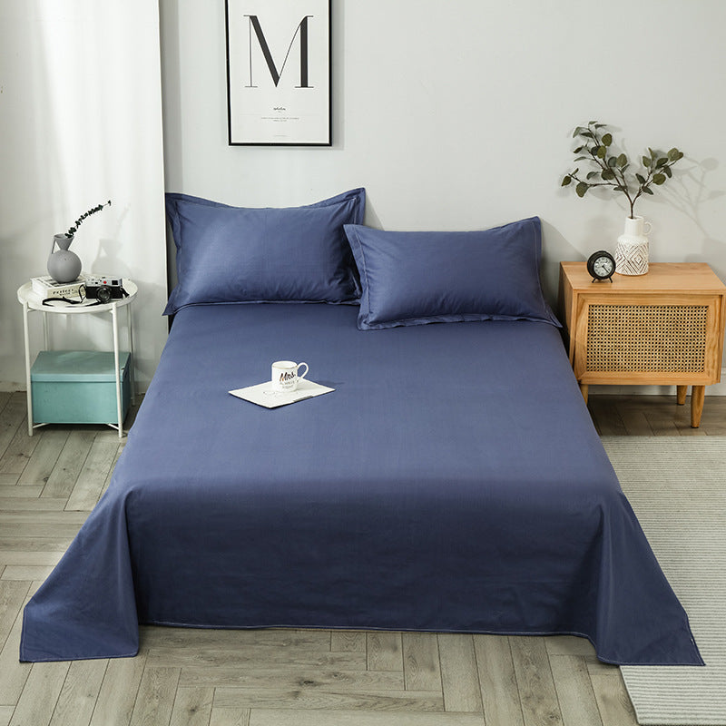 Solid Color Sanding Washed Cotton Single Piece Is Pure Student Dormitory Single Bed Sheet