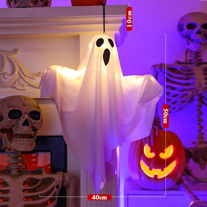 Accessoires de décoration de fantômes lumineux et criards pour Halloween