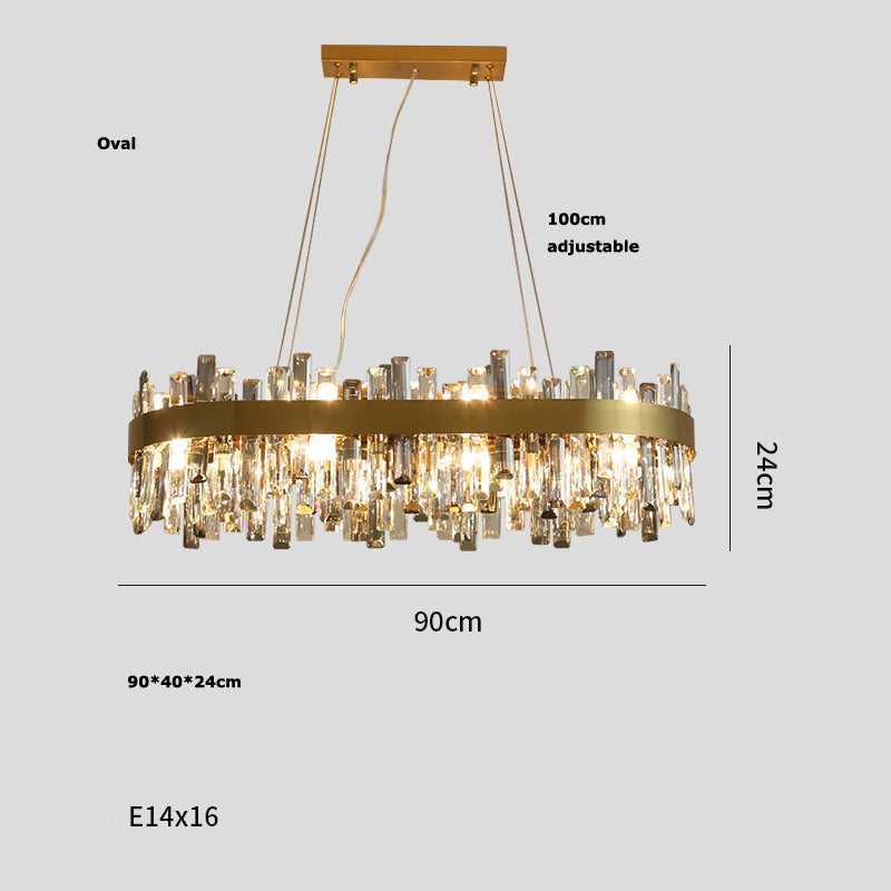 Lámparas de cristal para sala de estar, sencillas