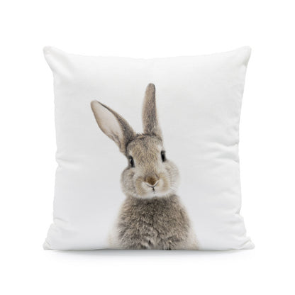 Funda de almohada con estampado de conejo de Pascua