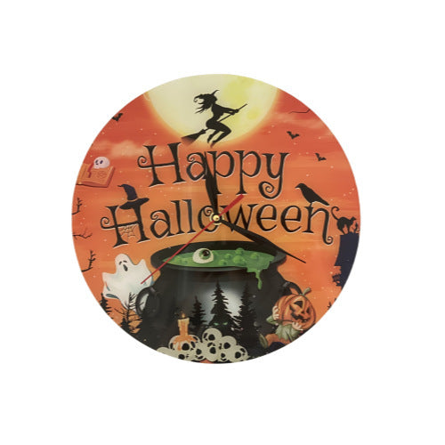 Reloj silencioso con temática de Halloween para sala de estar y hogar