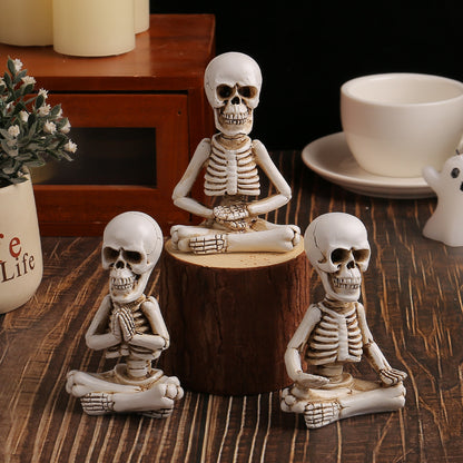 Desktop Meditation Skull Decoration Halloween Home