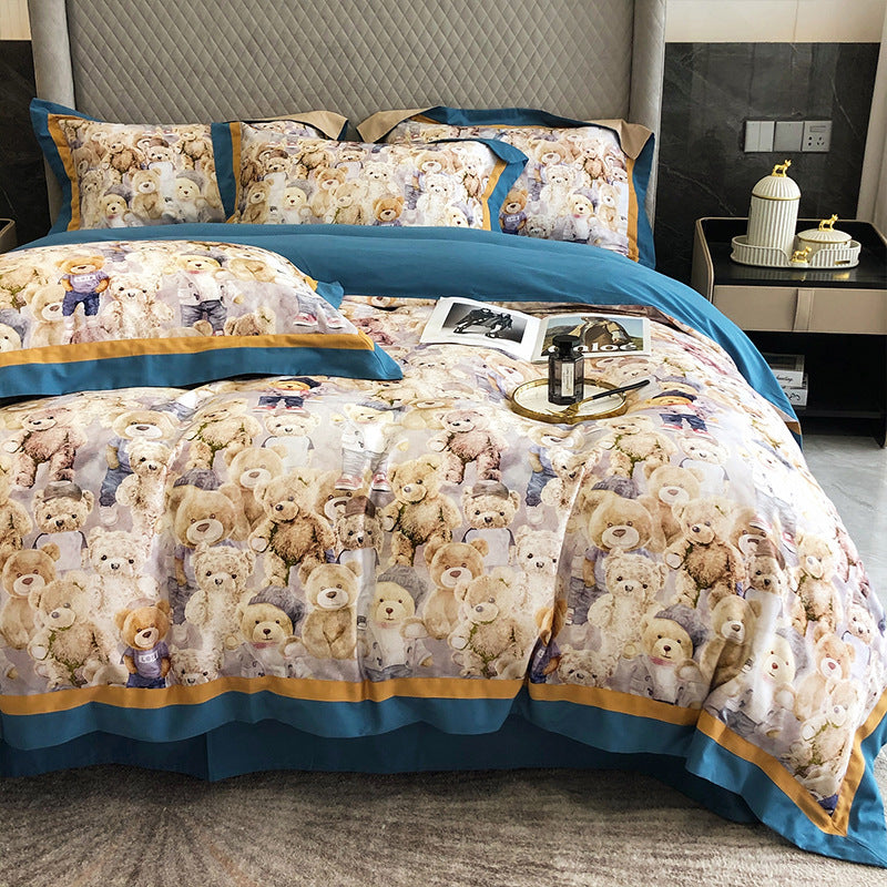 Nordic Fashion Home Textile Four-piece Pure Cotton Wholesale Bedding