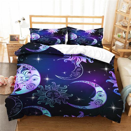 3D Three-piece Set European And American Size Starry Sky Star Moon Series