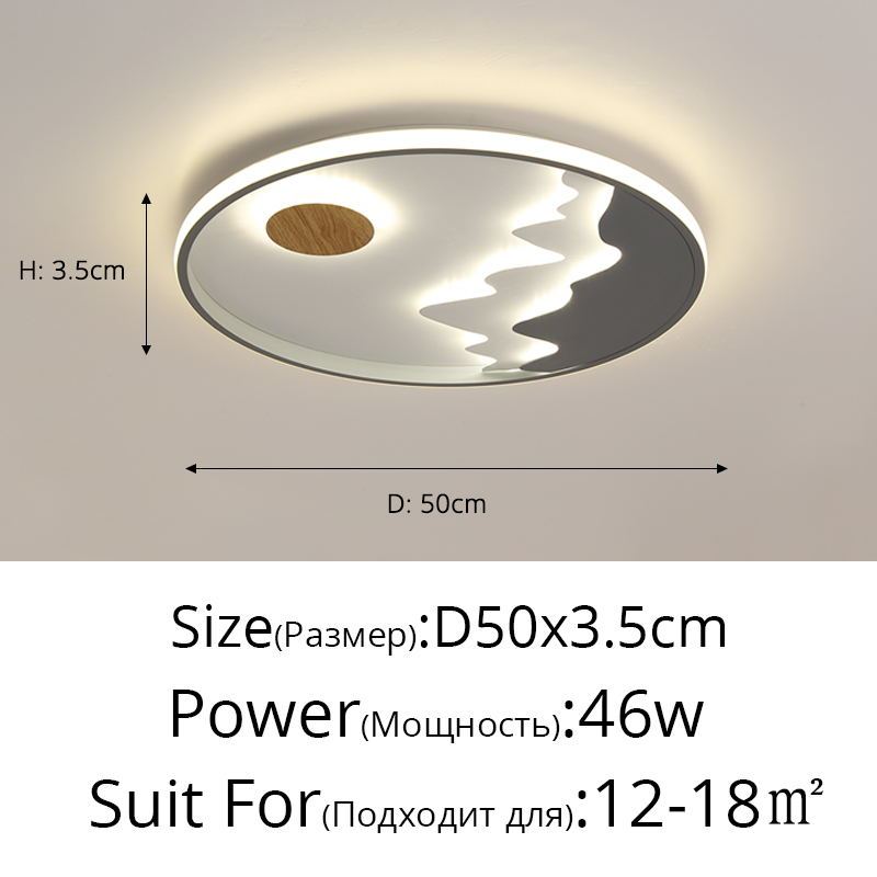 Lampe dôme dans une chambre ronde