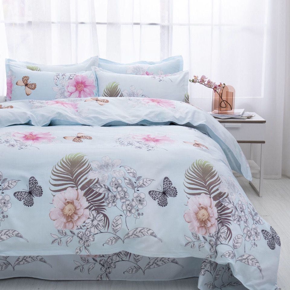 Ensemble de quatre pièces Housse de couette Une pièce Simple Double Drap de lit épais Ensemble de trois pièces