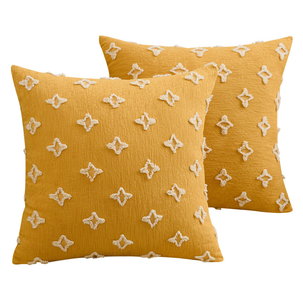 Yellow Pillow Cover Combination Solid Color Ornament Pillow