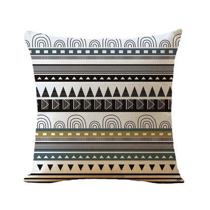 Linen Pillow Case Home Fabric Geometric Abstract