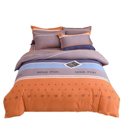 Cotton Brushed Printed Four-piece Bedding Set