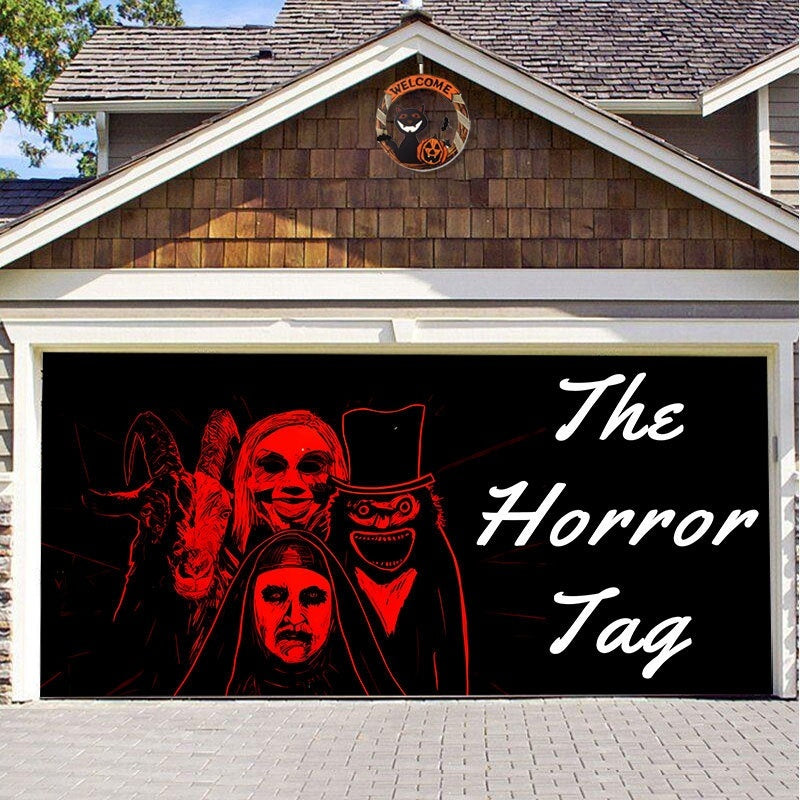 Halloween Garage Background Decoration Hanging Cloth