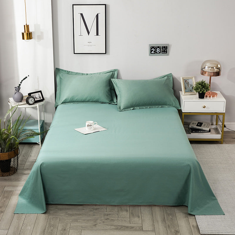 Solid Color Sanding Washed Cotton Single Piece Is Pure Student Dormitory Single Bed Sheet