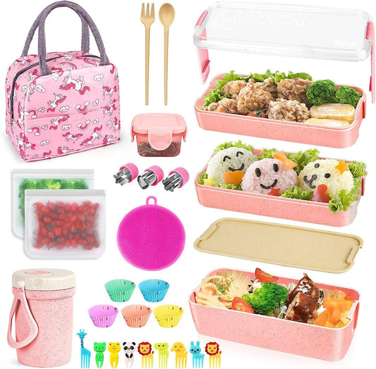 27-piece Lunch Box Lunch Box Suit Thermal Bag Breakfast Cup Snack Bag Japanese Lunch Box Suit