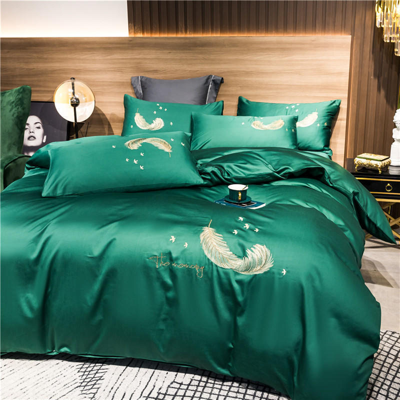 Four-piece cotton embroidery bed