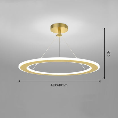 Lámpara de estudio circular moderna y sencilla para dormitorio