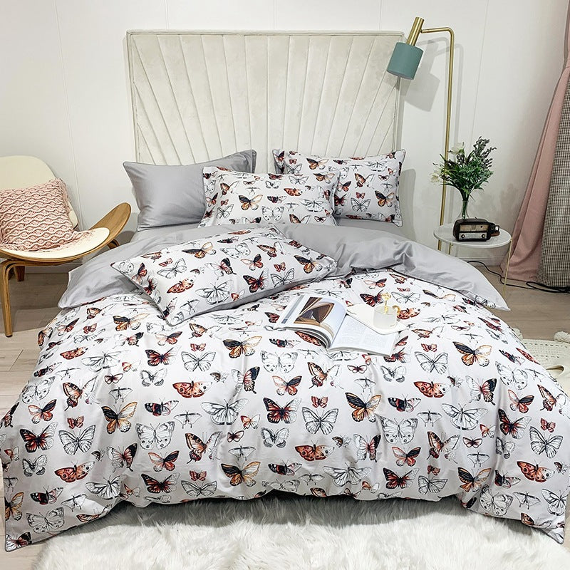 Cotton Digital Printing Bed Sheet Quilt Cover Set