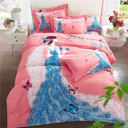 Four-piece cotton bed