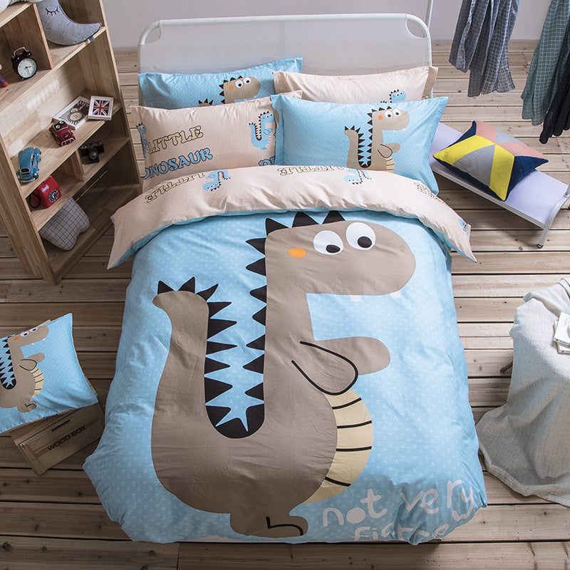 Cartoon four-piece cotton duvet cover