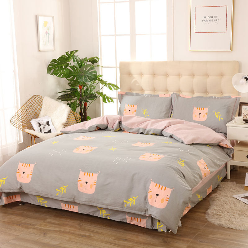 Four-piece cotton bedding set