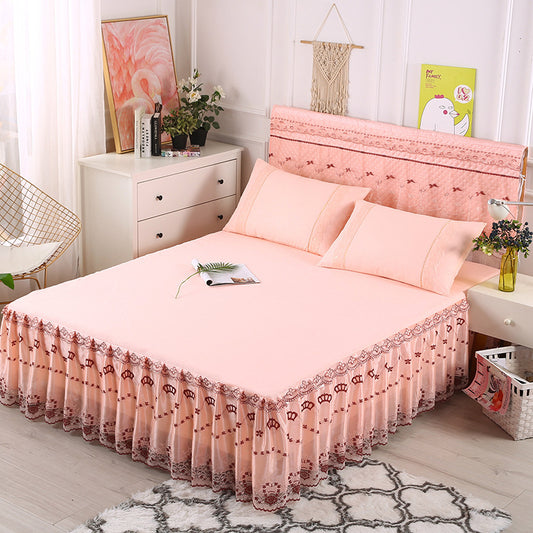 Lace bedspread lace bed skirt