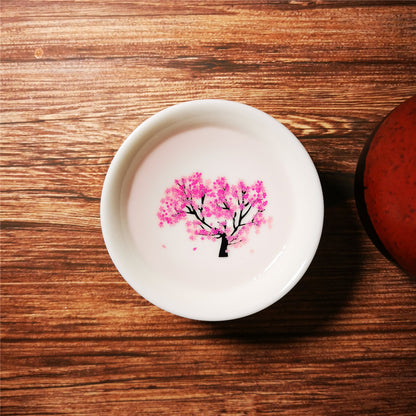 Tasse à thé magique Sakura japonaise à changement de couleur à température froide, tasse à thé avec affichage de fleurs