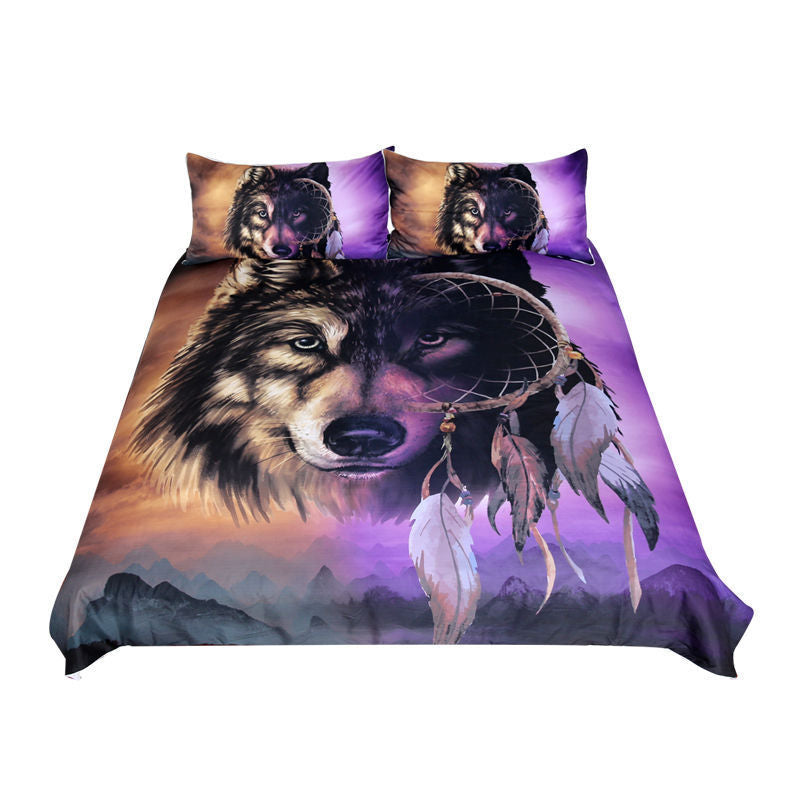 Juego de cama de tres piezas Wolf