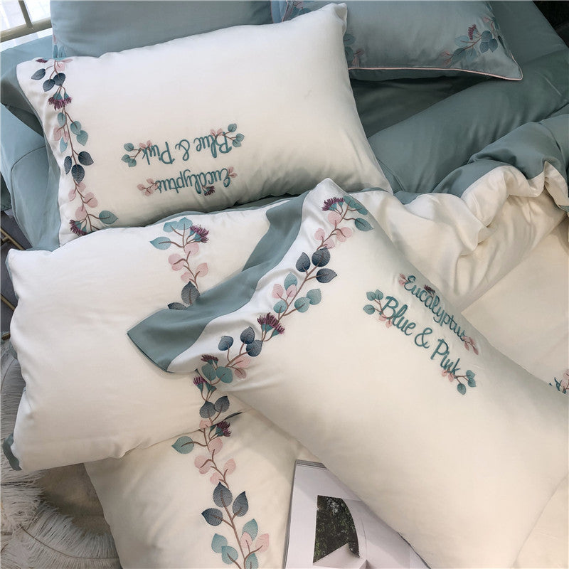 Silky Soft Embroidered Quilt Bedding