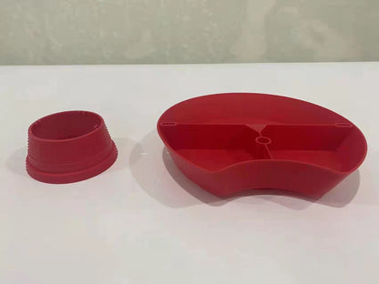 Plateau à repas monobloc portable avec compartiment extérieur