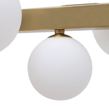 Lustre moderne du milieu du siècle Lustres linéaires Suspension dorée à 7 lumières LED