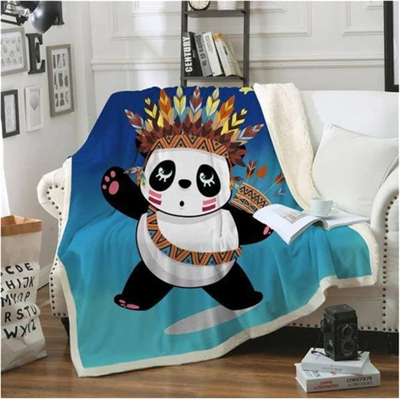 Panda series flannel blanket