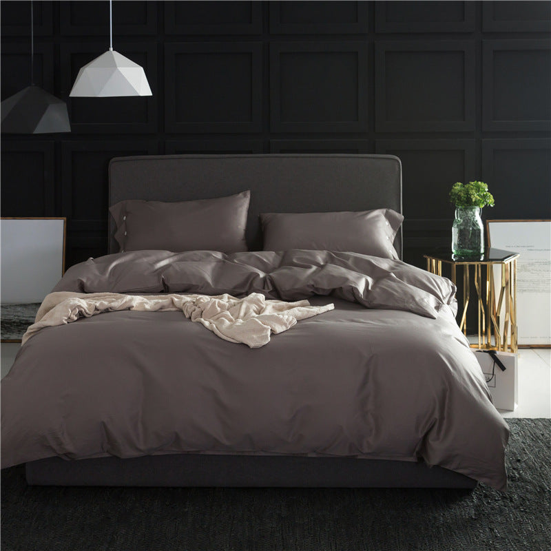 Pure color four-piece bedding