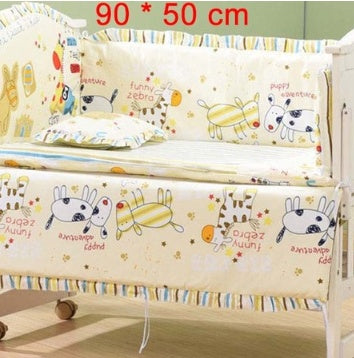 Five-piece cotton baby bed set