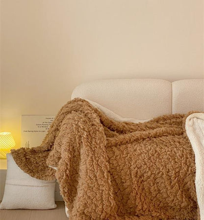 Soft Cloud Puff Lambswool Winter Warm Blanket