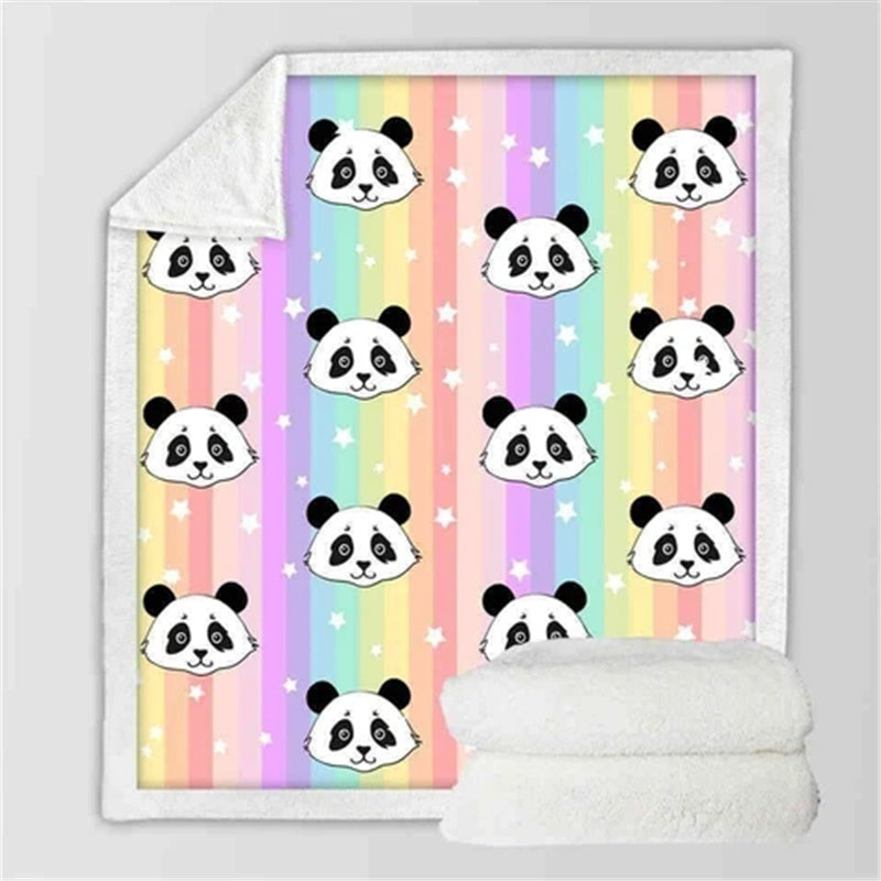 Couverture en flanelle de la série Panda