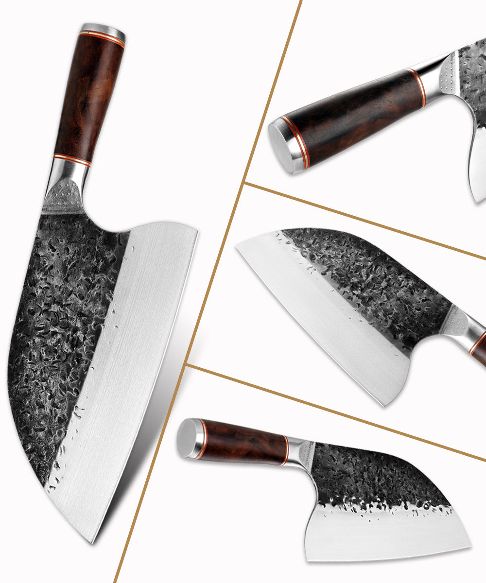 Hammer brushed kitchen knife