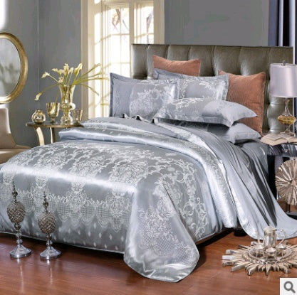 Parure de lit européenne de luxe en satin jacquard modal coton Tencel