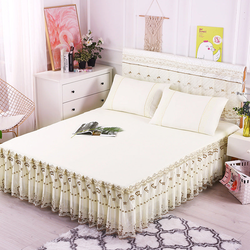 Lace bedspread lace bed skirt