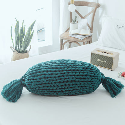 Handmade Wool Sofa Cushion Cushion Solid Color Cushion