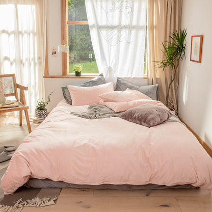 Four-piece velvet winter thick bedding