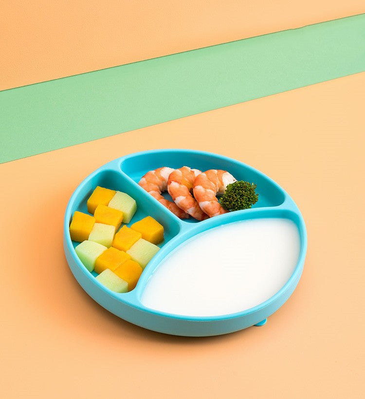 Assiette à dîner pour bébé Vaisselle pour enfants Ensemble de ventouses en silicone