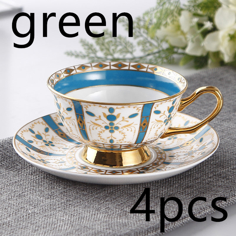 European Small Luxury Coffee Cup Set Bone China Tea Set Ceramic English Phnom Penh Black Tea Cup Flower Tea Cup