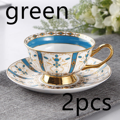 European Small Luxury Coffee Cup Set Bone China Tea Set Ceramic English Phnom Penh Black Tea Cup Flower Tea Cup