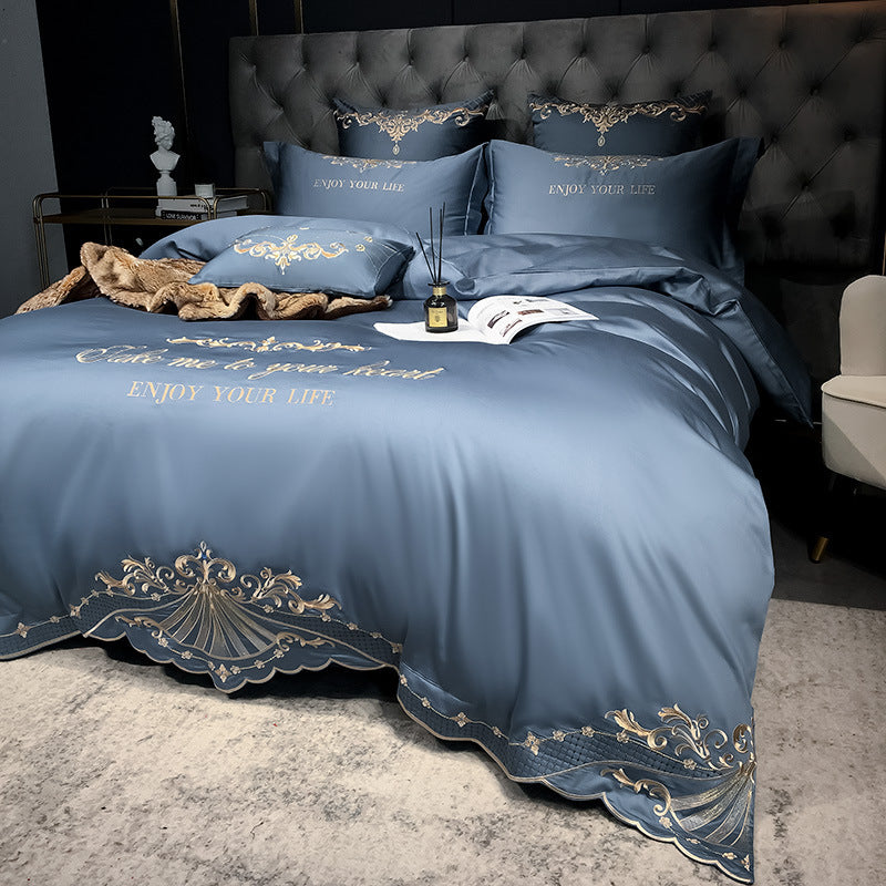 Four-Piece Cotton Jacquard Hotel Bedding