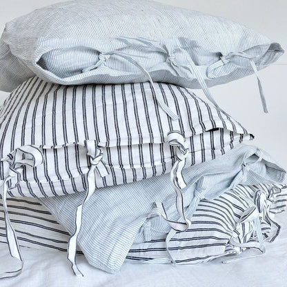 Linen Washed Yarn-dyed Striped Band Pillow Case Pillow Case