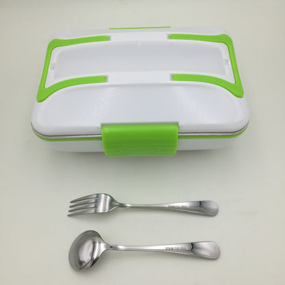 Stainless Steel With Spoon, Chopsticks, Knife And Fork Electric Heat Preservation Lunch Box