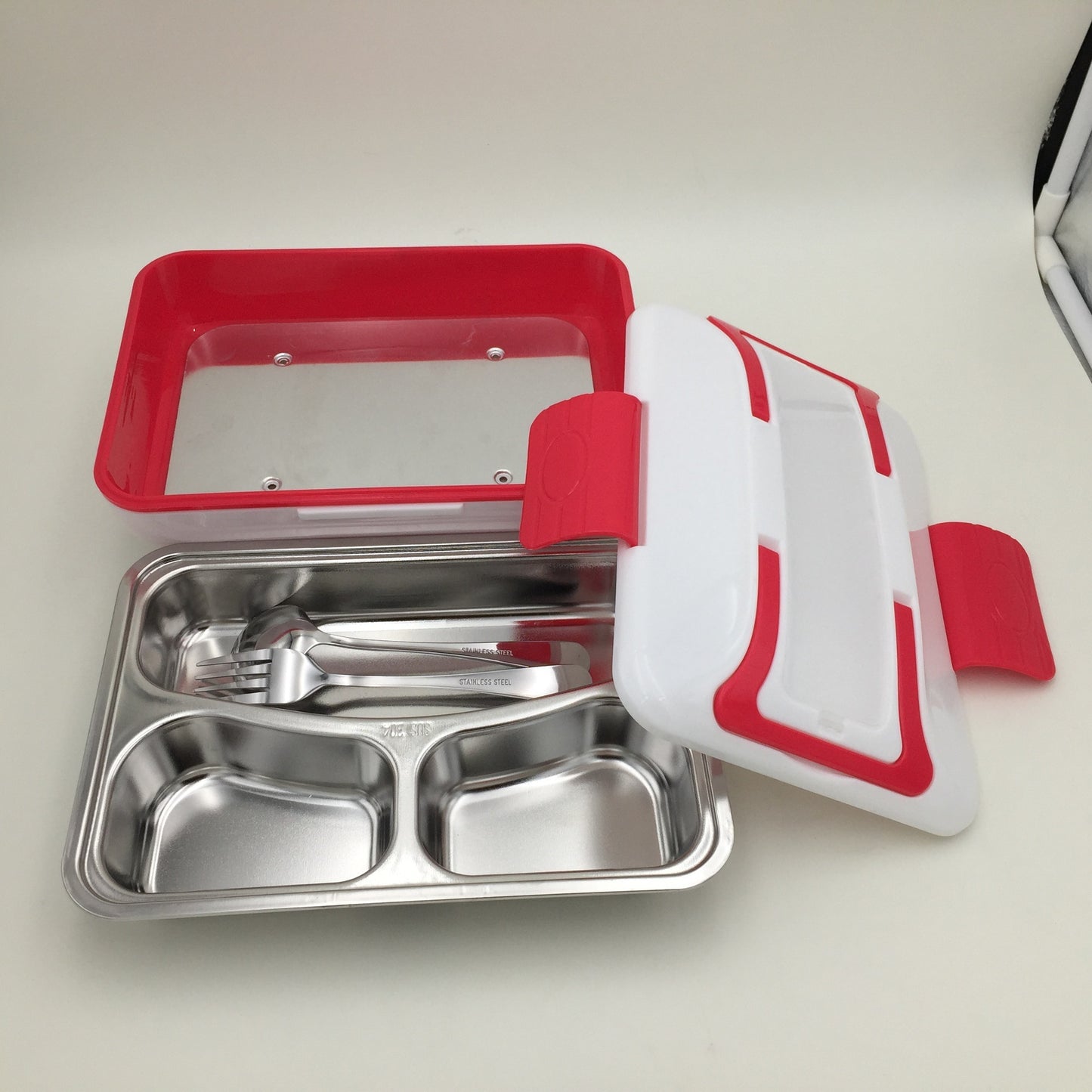 Stainless Steel With Spoon, Chopsticks, Knife And Fork Electric Heat Preservation Lunch Box