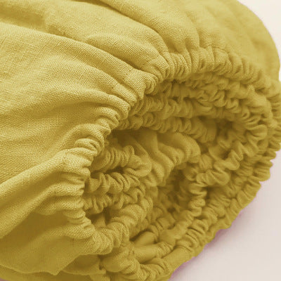 Drap-lit lavable uni en lin naturel de style nordique