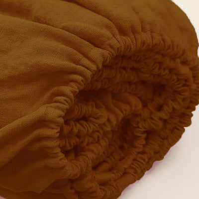 Drap-lit lavable uni en lin naturel de style nordique