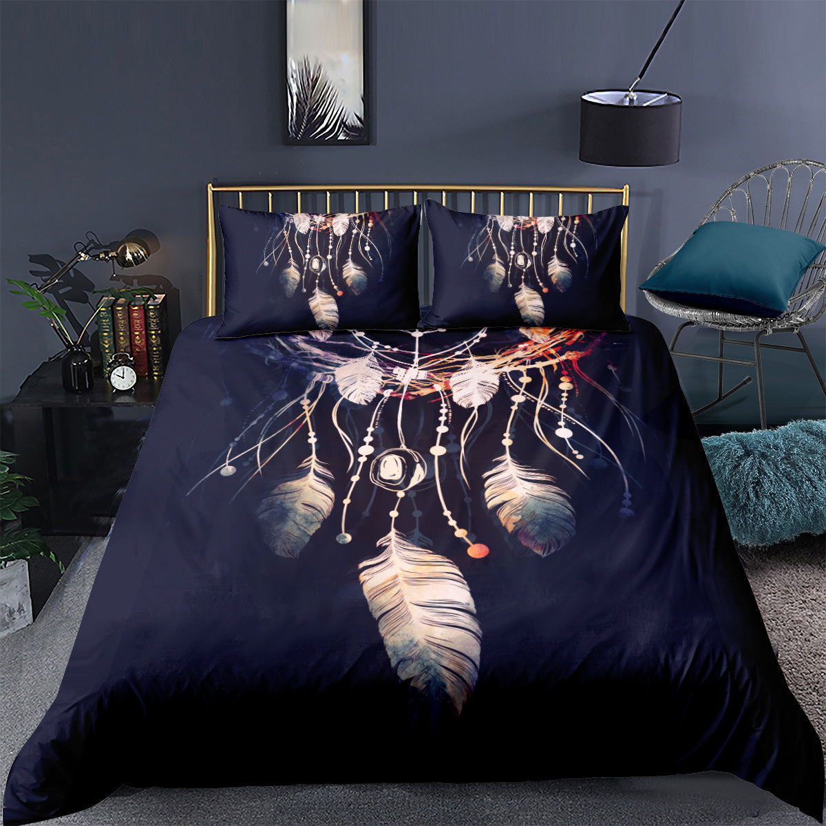 Digital Printing Quilt Cover Three-piece Foreign Trade Dream Catcher Series